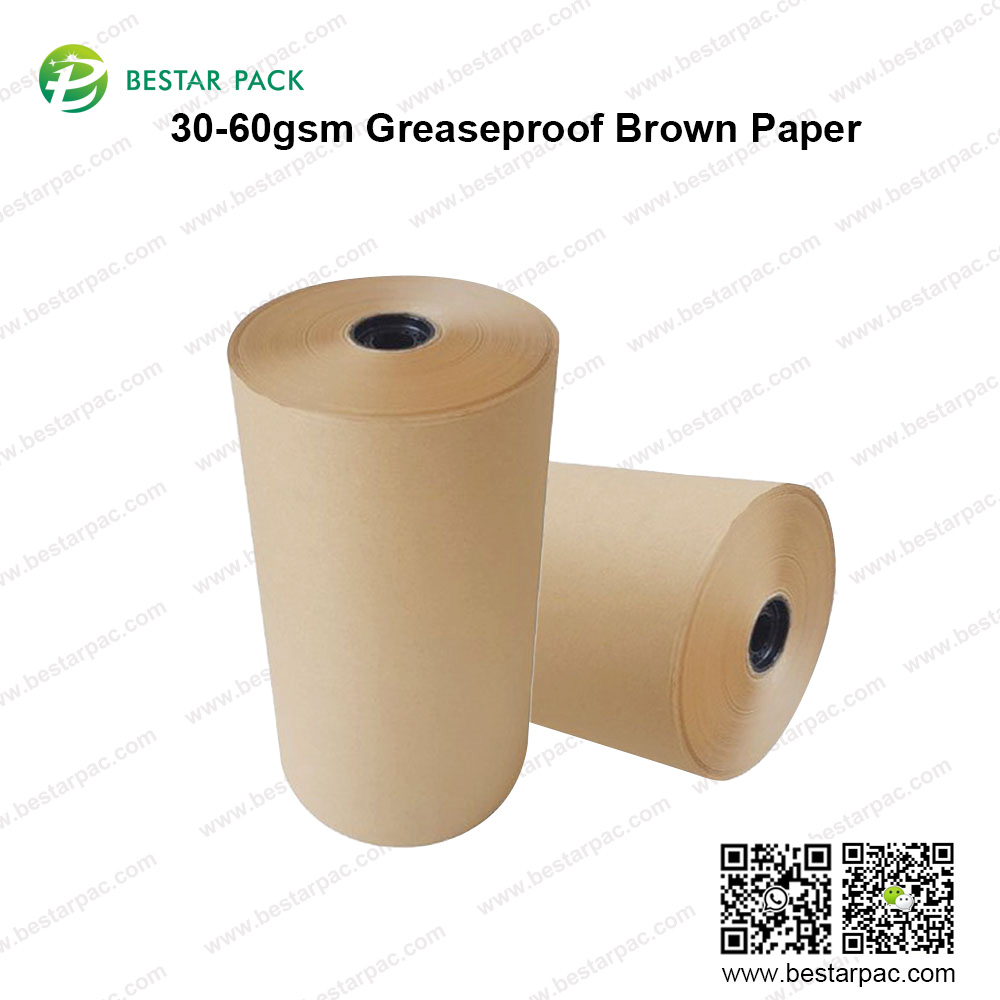 Papel marrón resistente a la grasa de 30-60 g/m²