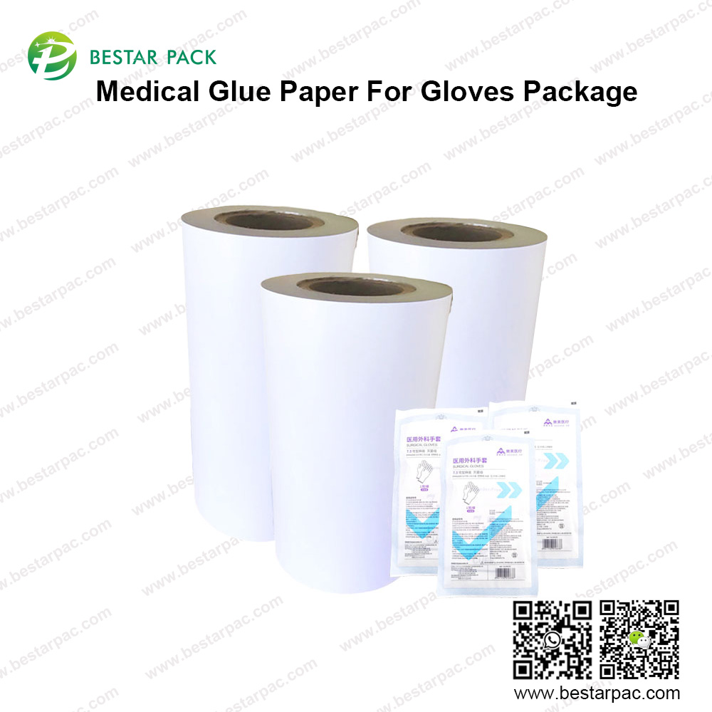 Paquete de papel adhesivo médico para guantes